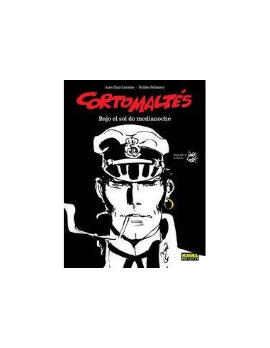 CORTO MALTES BAJO EL SOL DE MEDIANOCHE EN BLANCO Y NEGRO