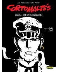 CORTO MALTES BAJO EL SOL DE MEDIANOCHE EN BLANCO Y NEGRO