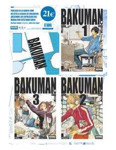 PACK ESPECIAL BAKUMAN. VOLS. 1, 2 Y 3 CON COFRE PACK ESPECIAL BAKUMAN. VOLS. 1, 2 Y 3 CON COFRE