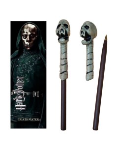 Varita boligrafo y marcapaginas Death Eater Skull Harry Potter