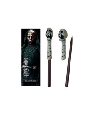 Varita boligrafo y marcapaginas Death Eater Skull Harry Potter
