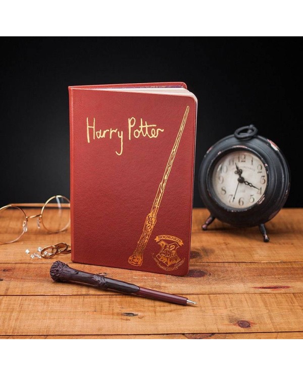 Cuaderno + boligrafo varita Harry Potter