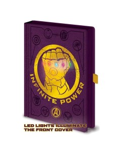 Cuaderno A5 Thanos Vengadores Infinity War Avengers Marvel luces LED