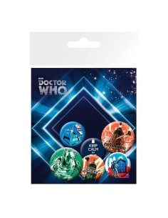 Set chapas retro Doctor Who