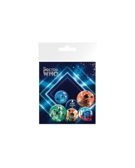 Set chapas retro Doctor Who