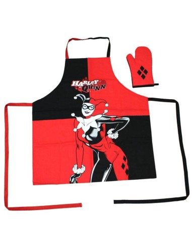 Set delantal y guante Harley Quinn DC Comics