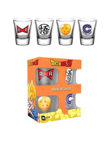Set 4 vasos chupito Dragon Ball Z Set 4 vasos chupito Dragon Ball Z