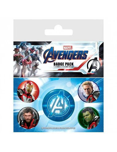 Set 5 chapas Vengadores Avengers Endgame Marvel