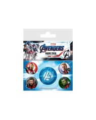 Set 5 chapas Vengadores Avengers Endgame Marvel