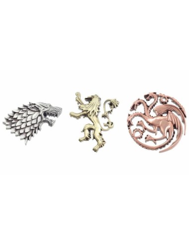 Set 3 pin emblemas Juego de Tronos Set 3 pin emblemas Juego de Tronos