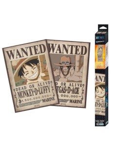Set 2 posters one piece wanted luffy & ace 52x35 3665361035268 Set 2 posters one piece wanted luffy & ace 52x35 3665361035268
