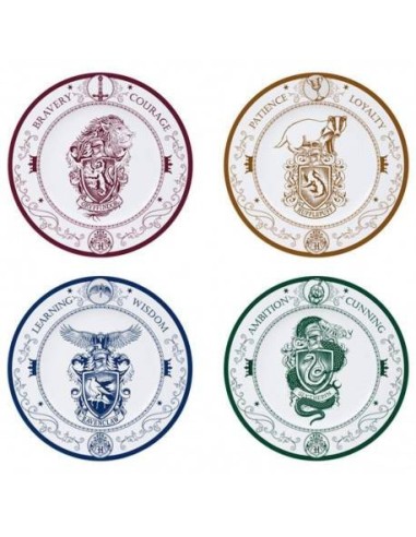 Harry Potter Set 4 Platos Casas Harry Potter Set 4 Platos Casas
