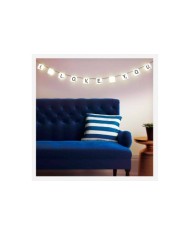 Lampara guirnalda letras Scrabble