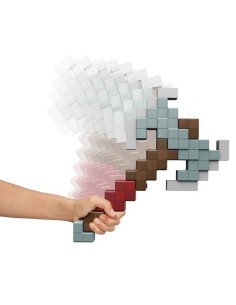 MINECRAFT SOUND FOAM BATTLE ROLE PLAY HACHA 887961873795 MATTEL 29,...