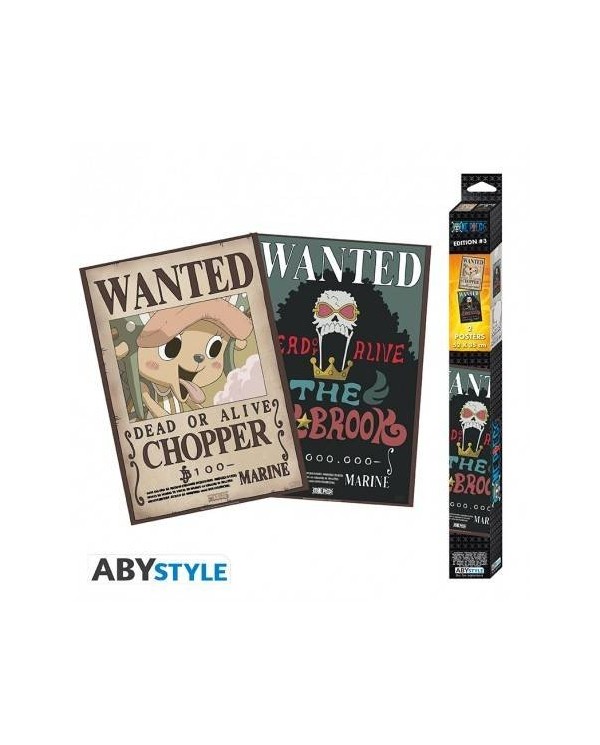 ONE PIECE - Set 2 carteles de Chibi - Wanted Brook & Chopper (52x35)  3665361057475