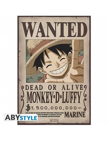 ONE PIECE - Póster "Wanted Luffy New 2" (52 x 35)

