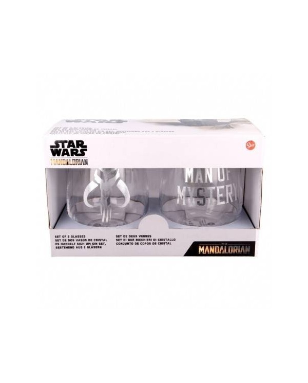 STAR WARS SET 2 VASOS DE CRISTAL 510 ML THE CHILD MANDALORIAN MERCH...