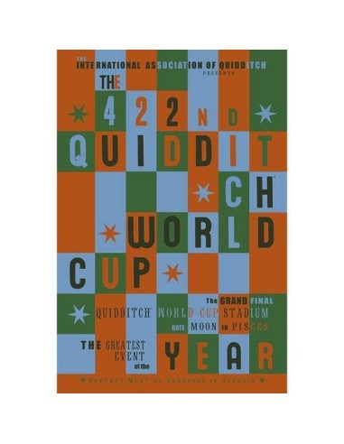 POSTER HARRY POTTER QUIDDITCH WORLD CUP POSTERS7,50 €7,50 €  POSTERS POSTER HARRY POTTER QUIDDITCH WORLD CUP POSTERS7,50 €7,50 €  POSTERS