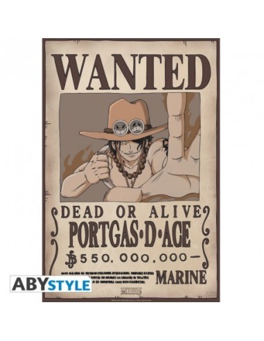 Set 2 posters one piece wanted luffy & ace 52x35. 3665361035268 Set 2 posters one piece wanted luffy & ace 52x35. 3665361035268