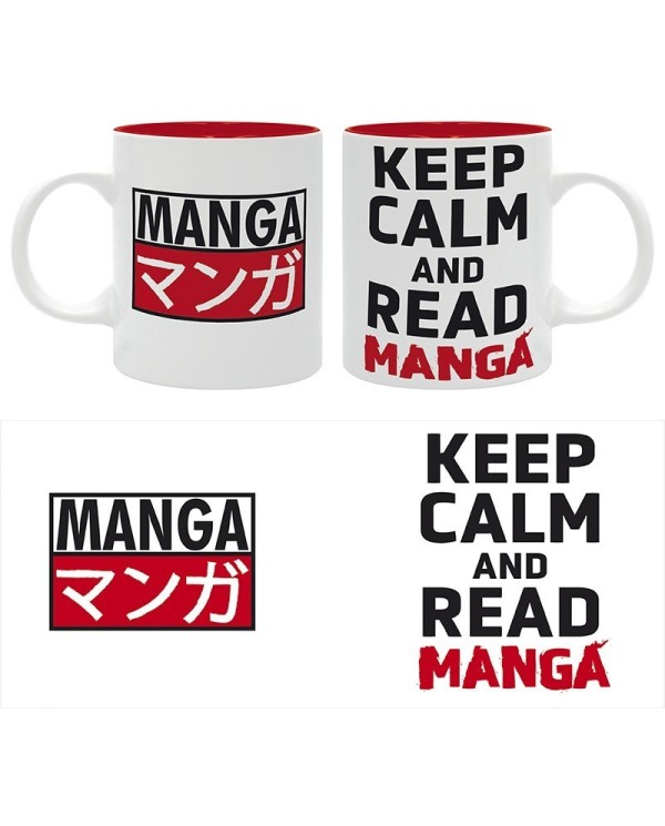 KEEP CALM AND READ MANGA - Taza 320ml - Asian Art ANIME / MANGA10,9...