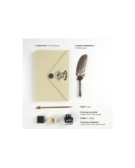 SET CALIGRAFIA HARRY POTTER SOBRE PLUMA BOLI TINTA SELLO