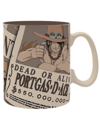 Taza Grande Ace One Piece Wanted 3665361000143 Taza Grande Ace One Piece Wanted 3665361000143