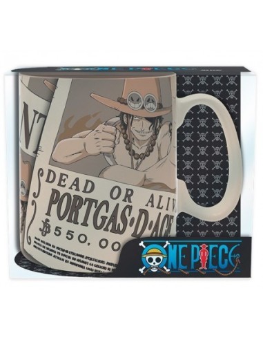 Taza Grande Ace One Piece Wanted 3665361000143 Taza Grande Ace One Piece Wanted 3665361000143