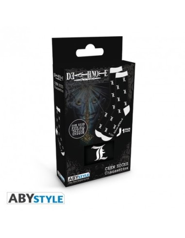 DEATH NOTE - Calcetines - Blanco y Negro - L 3665361041481 DEATH NOTE - Calcetines - Blanco y Negro - L 3665361041481