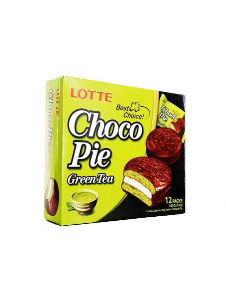 Choco Pie original rellenos de crema de Te Matcha