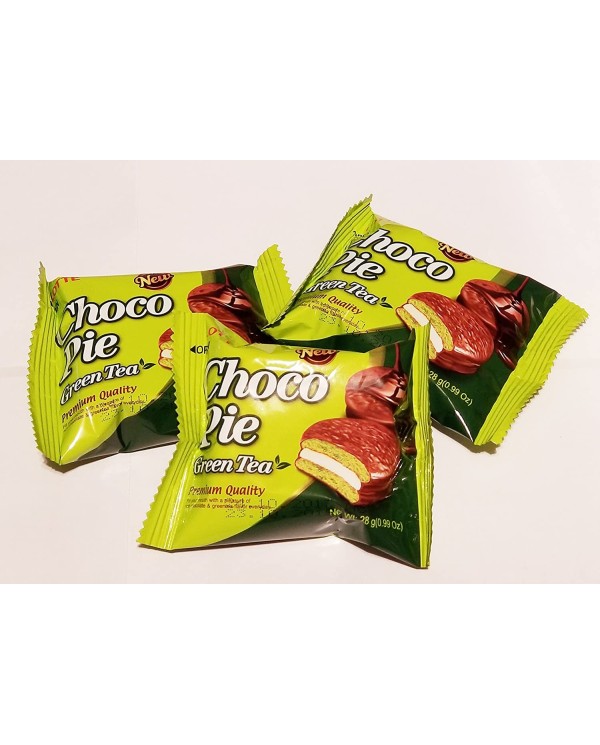 Choco Pie original rellenos de crema de Te Matcha