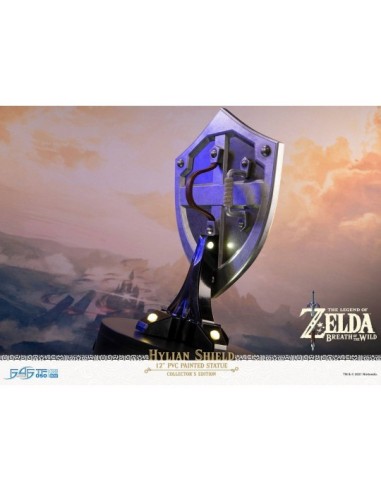 Estatua Escudo Hyliano Zelda 29 cm Con Peana LED Estatua Escudo Hyliano Zelda 29 cm Con Peana LED
