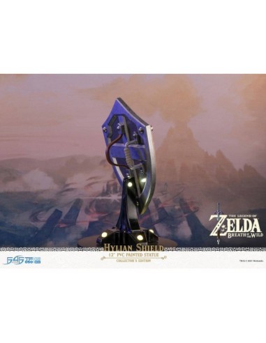 Estatua Escudo Hyliano Zelda 29 cm Con Peana LED Estatua Escudo Hyliano Zelda 29 cm Con Peana LED