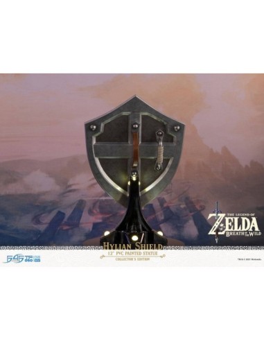 Estatua Escudo Hyliano Zelda 29 cm Con Peana LED Estatua Escudo Hyliano Zelda 29 cm Con Peana LED