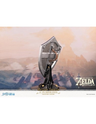 Estatua Escudo Hyliano Zelda 29 cm Con Peana LED Estatua Escudo Hyliano Zelda 29 cm Con Peana LED