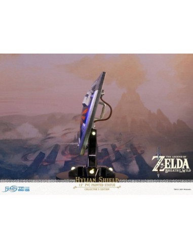 Estatua Escudo Hyliano Zelda 29 cm Con Peana LED Estatua Escudo Hyliano Zelda 29 cm Con Peana LED