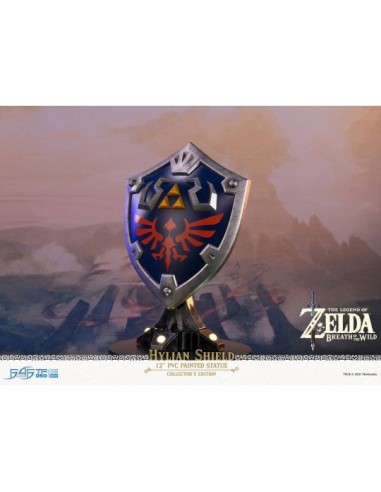 Estatua Escudo Hyliano Zelda 29 cm Con Peana LED Estatua Escudo Hyliano Zelda 29 cm Con Peana LED