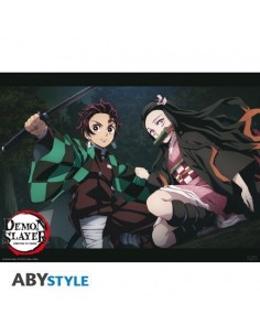 Kimetsu No Yaiba - Poster "Tanjiro and Nezuko Fight Position" (52x3...