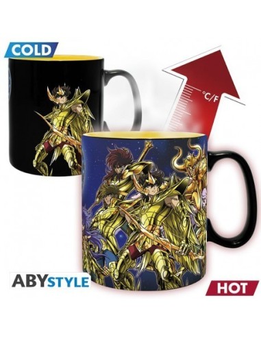 Saint Seiya- Caballeros del Zodiaco- Taza Termica caballeros de Oro 3665361065647