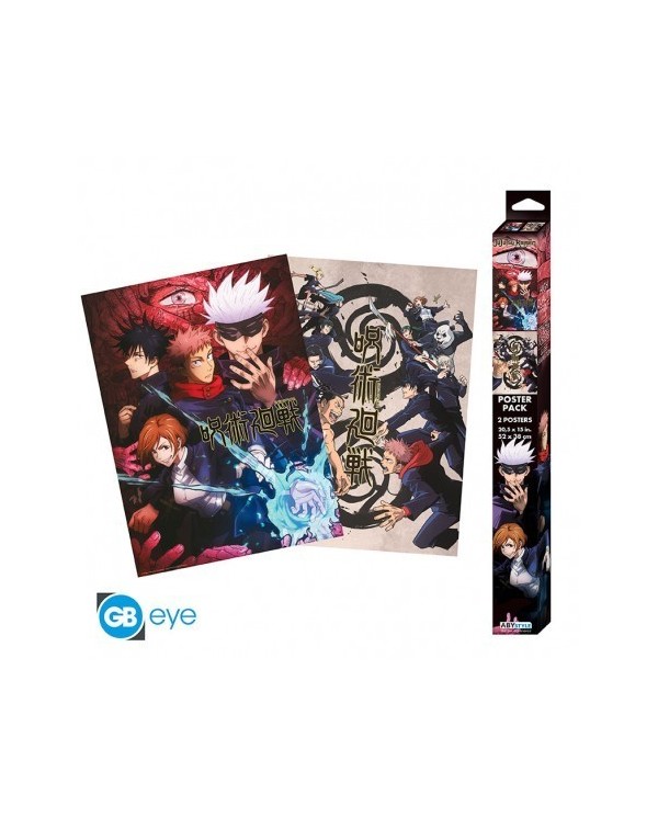 JUJUTSU KAISEN - Set 2 Chibi Posters - Group and schools ANIME / MA...