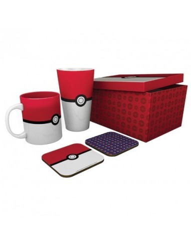 POKEMON - Pack Vaso XXL + Tazag + 2 Posavasos "Pokéball"  5028486480098 POKEMON - Pack Vaso XXL + Tazag + 2 Posavasos "Pokéball"  5028486480098