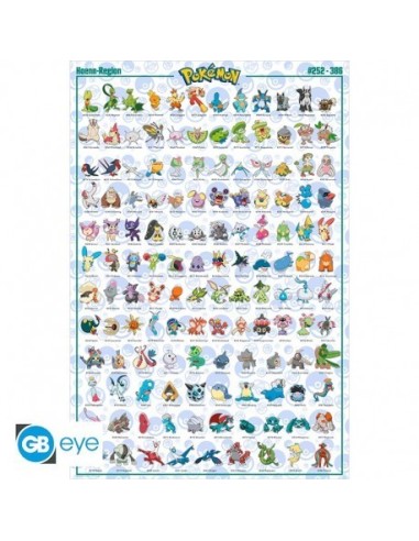 POKEMON - Poster "Hoenn Pokemon " (91.5x61) 3665361084426 POKEMON - Poster "Hoenn Pokemon " (91.5x61) 3665361084426