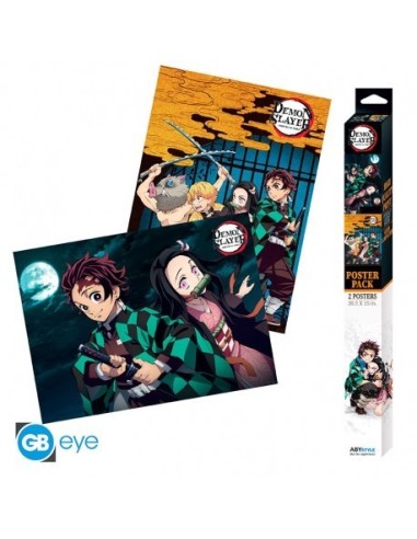 DEMON SLAYER - Set 2 Chibi Posters - Group & Duo (52x38) POSTERS9,9... DEMON SLAYER - Set 2 Chibi Posters - Group & Duo (52x38) POSTERS9,9...