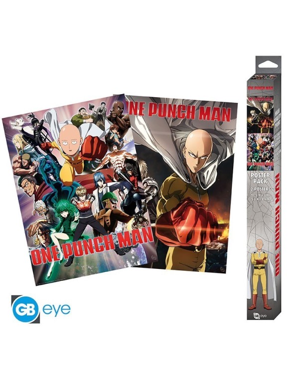 ONE PUNCH MAN - Set 2 Chibi Posters - Saitama & Genos (52x38)  3665361084952