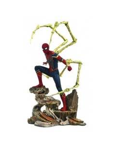 IRON SPIDER-MAN DIORAMA PVC 23 CM MARVEL MOVIE GALLERY AVENGERS INF...