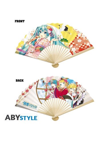 ABANICO HATSUNE MIKU - Fan "Hatsune Miku & Twins Kimono" ANIME / MA...