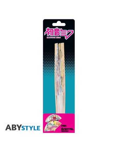 ABANICO HATSUNE MIKU - Fan "Hatsune Miku & Twins Kimono" ANIME / MA...