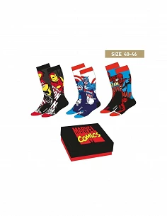 PACK 3 CALCETINES MARVEL TALLA 40-46 8445484007459