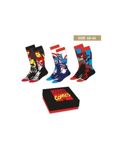 PACK 3 CALCETINES MARVEL TALLA 40-46 8445484007459