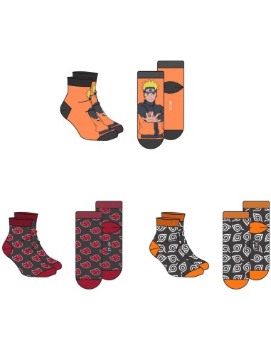 Set 3 calcetines Naruto Shippuden adulto surtido TALLAS DE 39-45 NA... Set 3 calcetines Naruto Shippuden adulto surtido TALLAS DE 39-45 NA...
