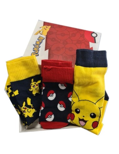 Set 3 calcetines Pokemon adulto surtido Set 3 calcetines Pokemon adulto surtido